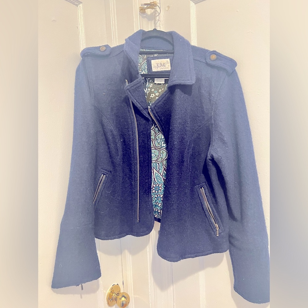 Navy Wool Military Jacket
